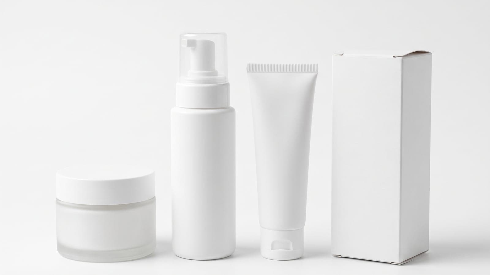 Envases cosméticos sin etiqueta